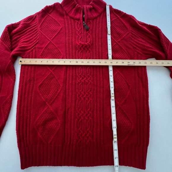 Jos. A. Bank Executive Collection 1/4 Zip, Red Pullover Sweater, Size L , NEW! - Picture 11 of 13